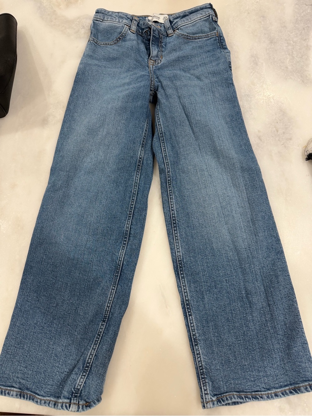 Abercrombie Kids 9/10 High Rise Wide Leg Jeans Adjustable Waist